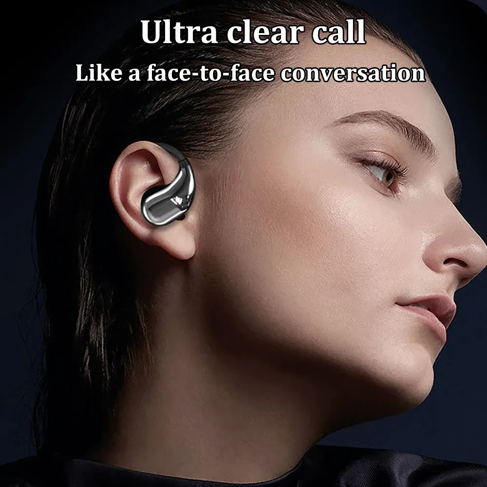 Bluetooth 5.4 Wireless Earbuds with LED Display, HiFi Stereo Sound, Noise Reduction, Waterproof Ear Hook Headphones for Sports & Calls showcase 4