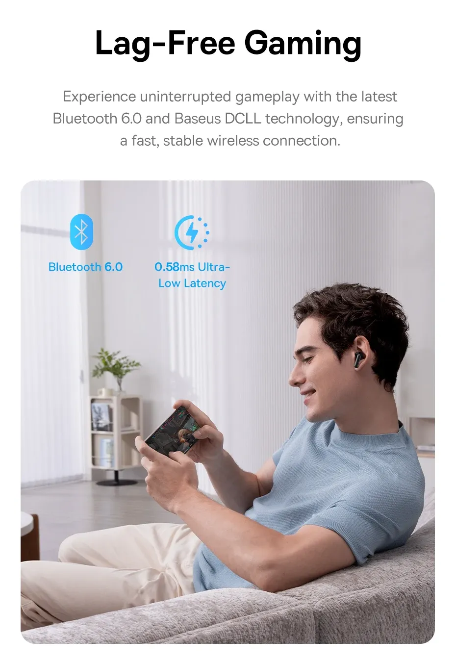 Baseus EP10 Pro ANC Wireless Earbuds: Bluetooth 6.0, 50dB Adaptive Noise Cancelling, 6 Mics for Clear Calls, Hi-Res LDAC Audio, 12H Battery, IP55 Waterproof, App Customization showcase 19