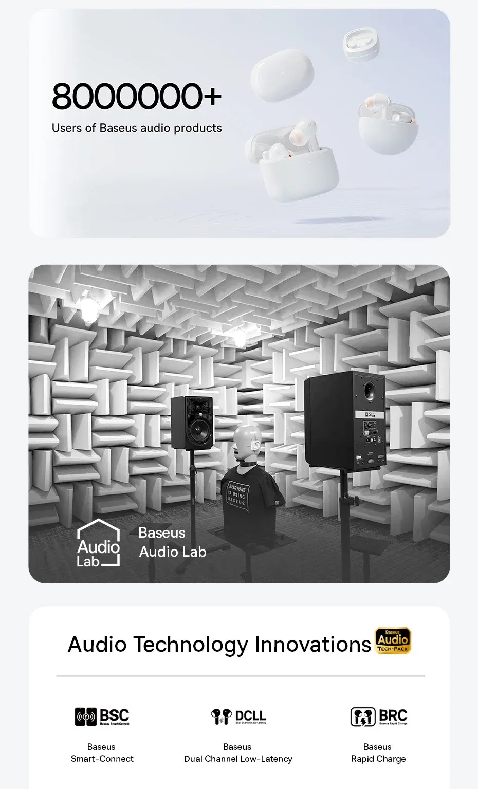 Baseus EP10 Pro ANC Wireless Earbuds: Bluetooth 6.0, 50dB Adaptive Noise Cancelling, 6 Mics for Clear Calls, Hi-Res LDAC Audio, 12H Battery, IP55 Waterproof, App Customization showcase 24