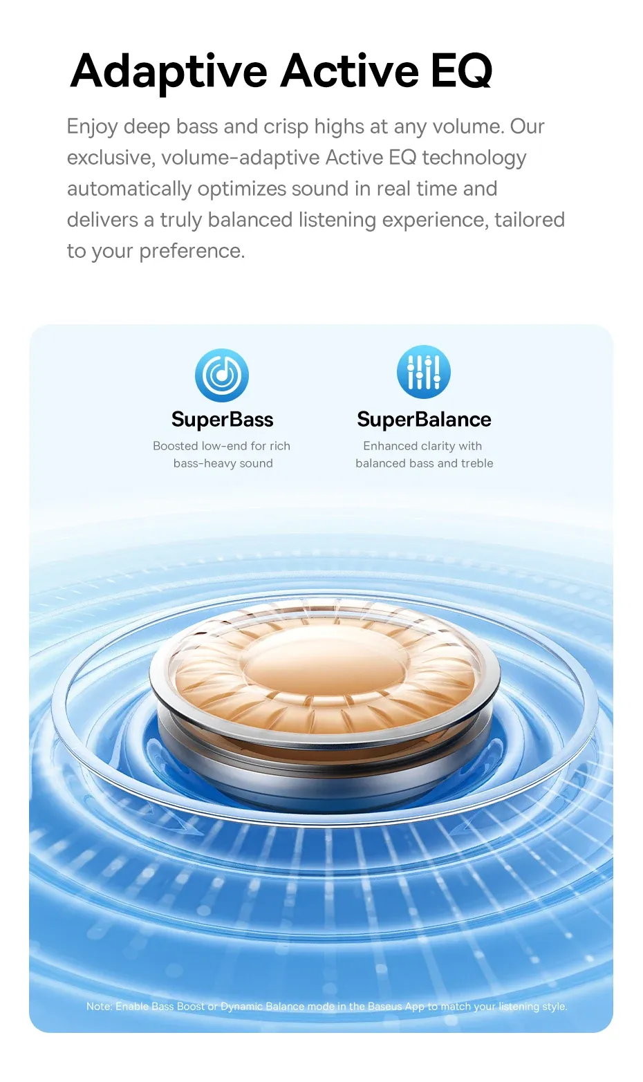 Baseus EP10 Pro ANC Wireless Earbuds: Bluetooth 6.0, 50dB Adaptive Noise Cancelling, 6 Mics for Clear Calls, Hi-Res LDAC Audio, 12H Battery, IP55 Waterproof, App Customization showcase 10