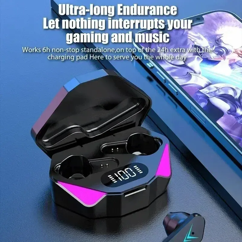 X15 TWS Wireless Gaming Earbuds Bluetooth 5.0 Headphones with Mic, 9D Stereo HiFi Bass Audio, Low Latency 65ms, In-Ear Comfort for Gamers & Music Lovers thumbnail 2