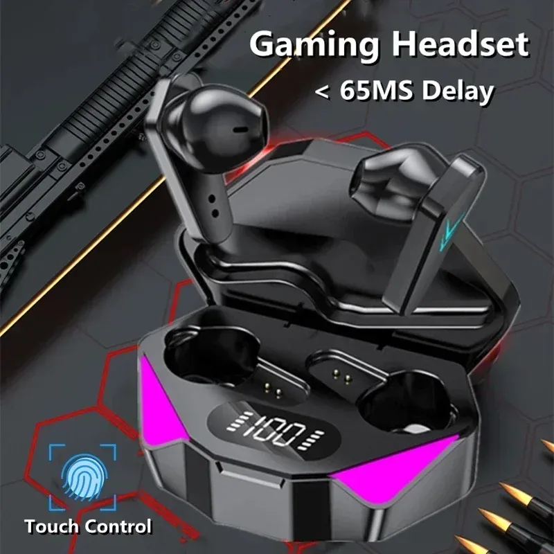 X15 TWS Wireless Gaming Earbuds Bluetooth 5.0 Headphones with Mic, 9D Stereo HiFi Bass Audio, Low Latency 65ms, In-Ear Comfort for Gamers & Music Lovers thumbnail 1