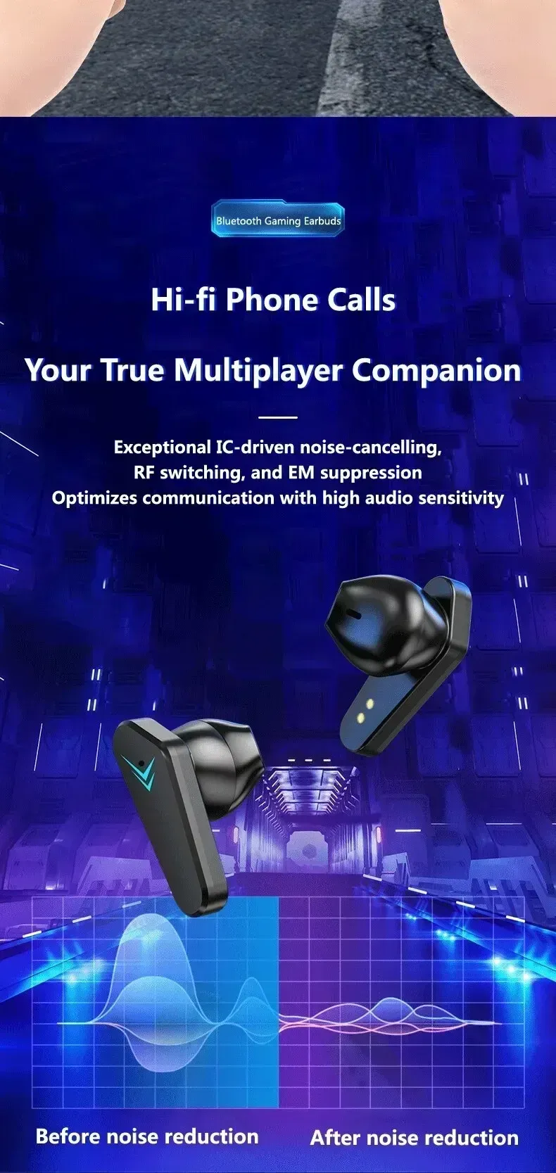 X15 TWS Wireless Gaming Earbuds Bluetooth 5.0 Headphones with Mic, 9D Stereo HiFi Bass Audio, Low Latency 65ms, In-Ear Comfort for Gamers & Music Lovers showcase 6
