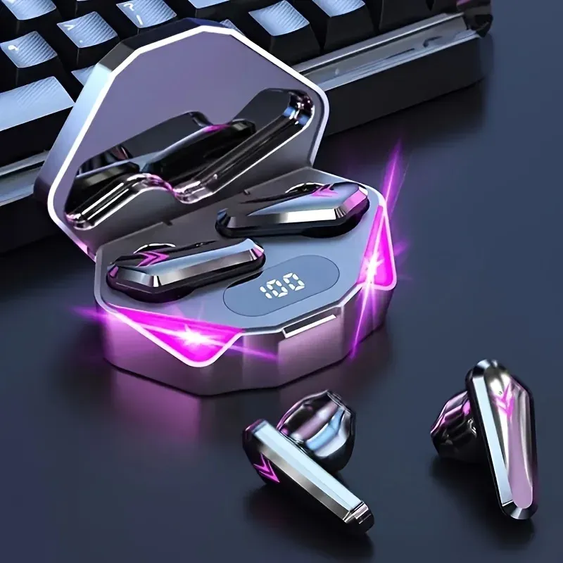 X15 TWS Wireless Bluetooth 5.3 Earbuds with LED Display, Noise Cancelling Mic, In-Ear Gaming Headphones for Sports & Mobile Phones thumbnail 1