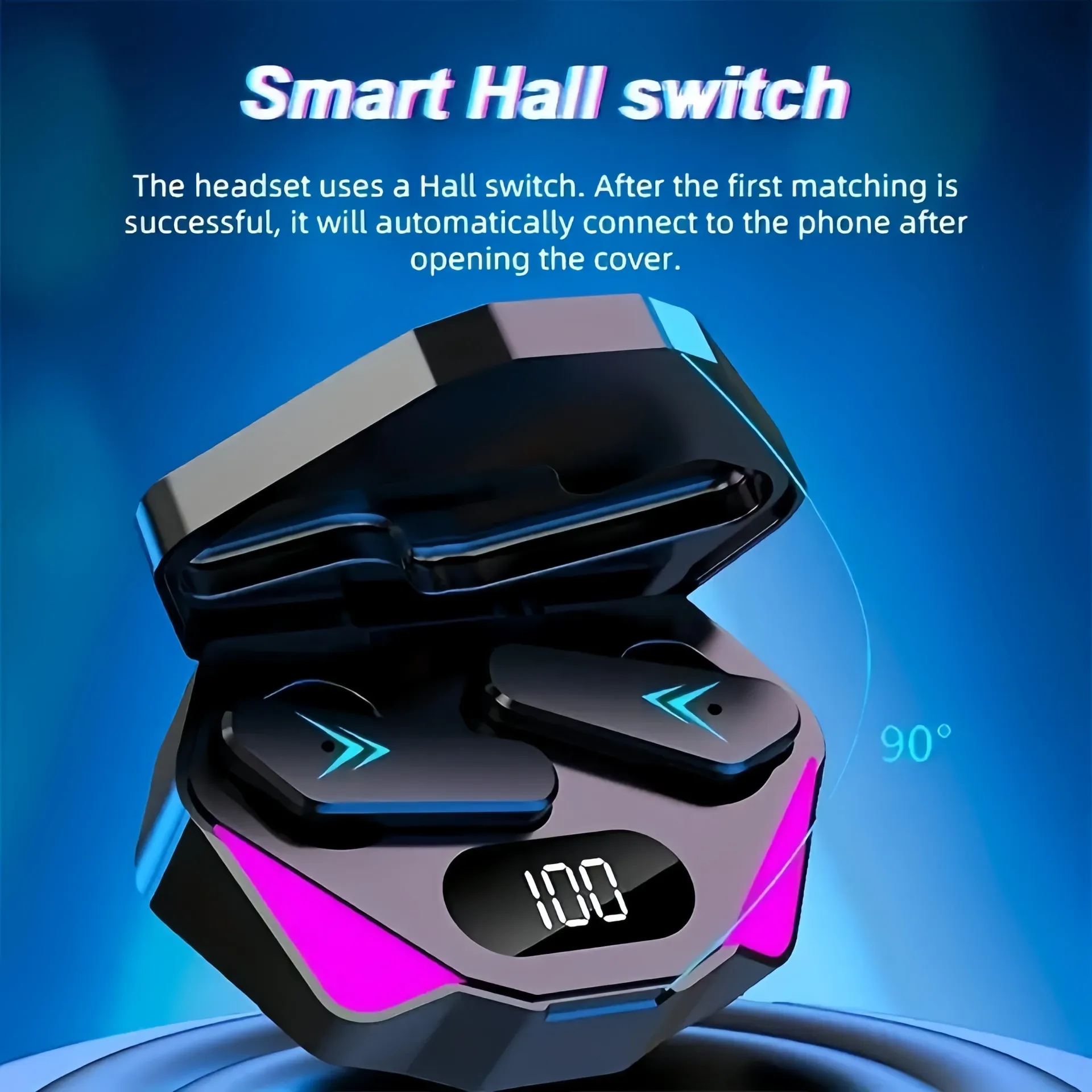 X15 TWS Wireless Bluetooth 5.3 Earbuds with LED Display, Noise Cancelling Mic, In-Ear Gaming Headphones for Sports & Mobile Phones thumbnail 3