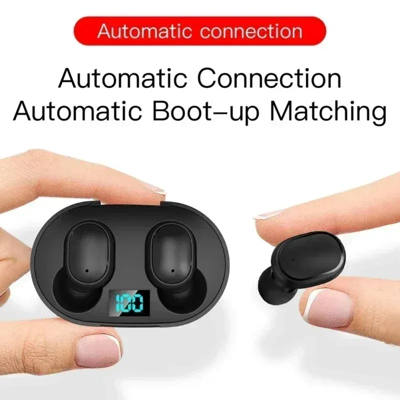 E6S TWS Wireless Bluetooth Earphones, Noise Cancelling In-Ear Earbuds with Microphone, Deep Bass Stereo Sound Headphones for Sports & Daily Use thumbnail 4