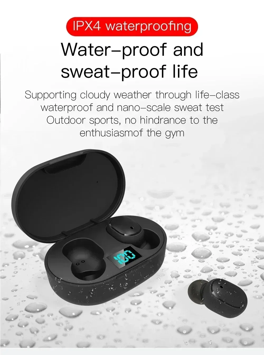E6S TWS Wireless Bluetooth Earphones, Noise Cancelling In-Ear Earbuds with Microphone, Deep Bass Stereo Sound Headphones for Sports & Daily Use showcase 11
