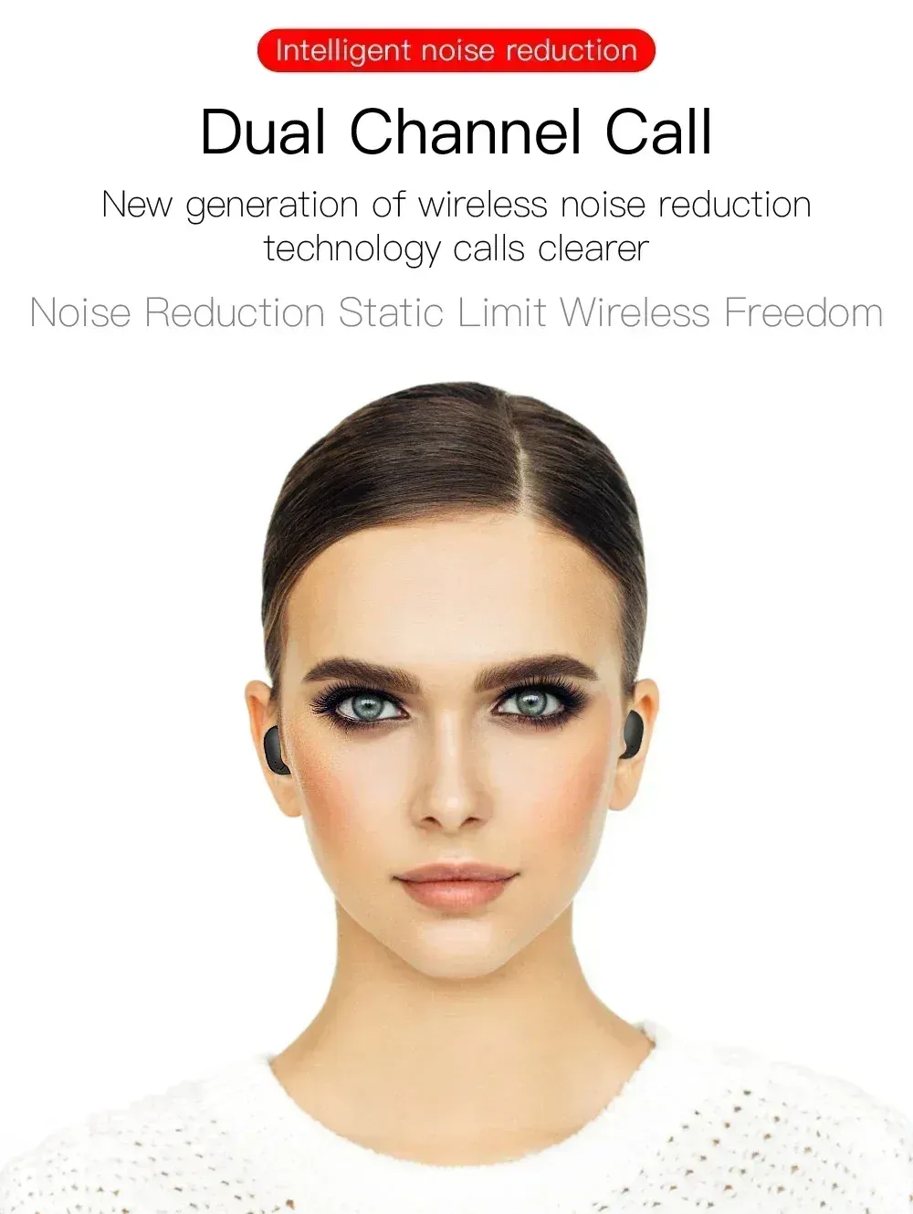 E6S TWS Wireless Bluetooth Earphones, Noise Cancelling In-Ear Earbuds with Microphone, Deep Bass Stereo Sound Headphones for Sports & Daily Use showcase 9