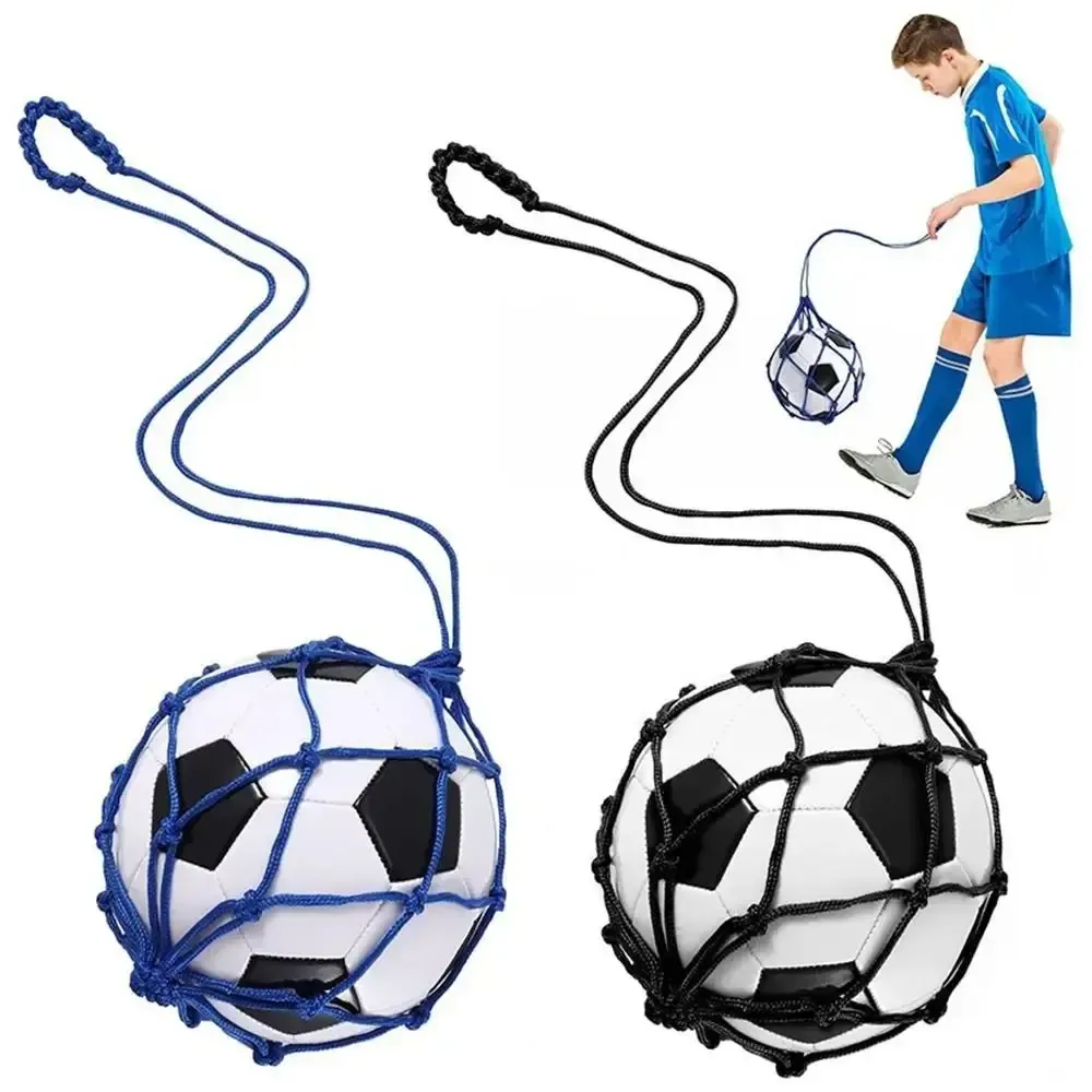 Youth Football Kick Trainer Net Pocket - Professional Outdoor Sport Nylon Carry Bag for Soccer Balls