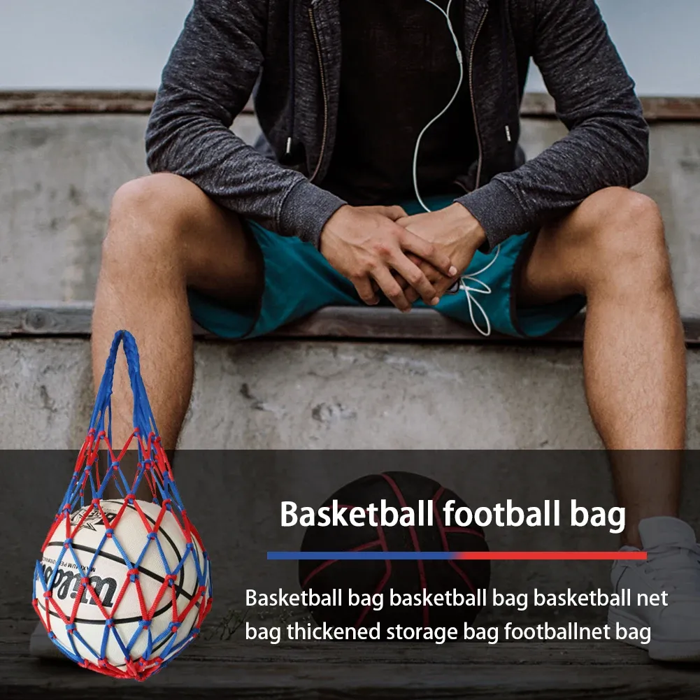 Durable Nylon Sports Ball Holder Bag - Mesh Drawstring Carrier for Basketball, Football, Volleyball - Lightweight & Versatile for Athletes showcase 3