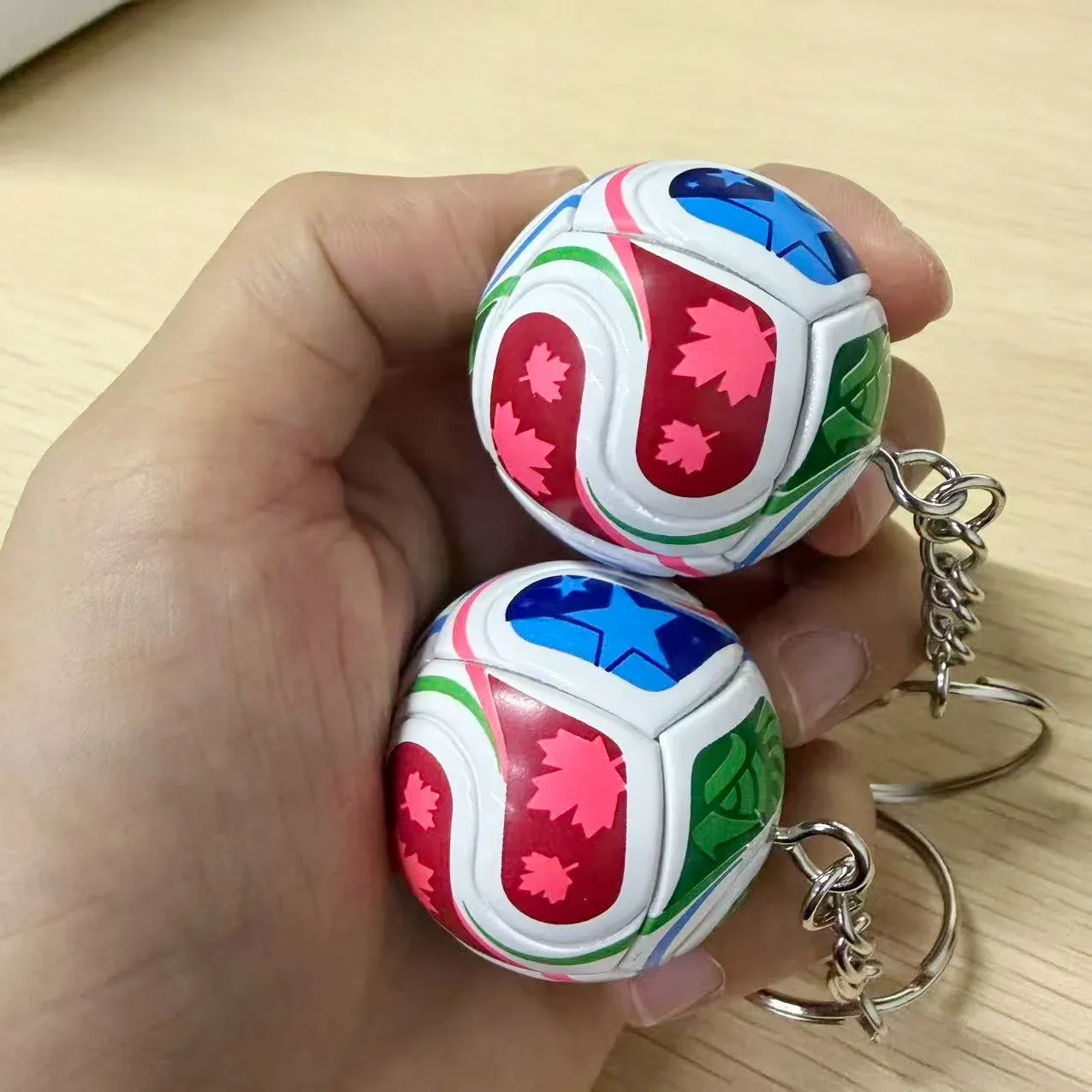 3D PU Leather Football Keychain for Soccer Fans - Durable Bag Pendant Keyring Gift for Men, Women, and Boyfriends - Sports Souvenir Accessory thumbnail 2