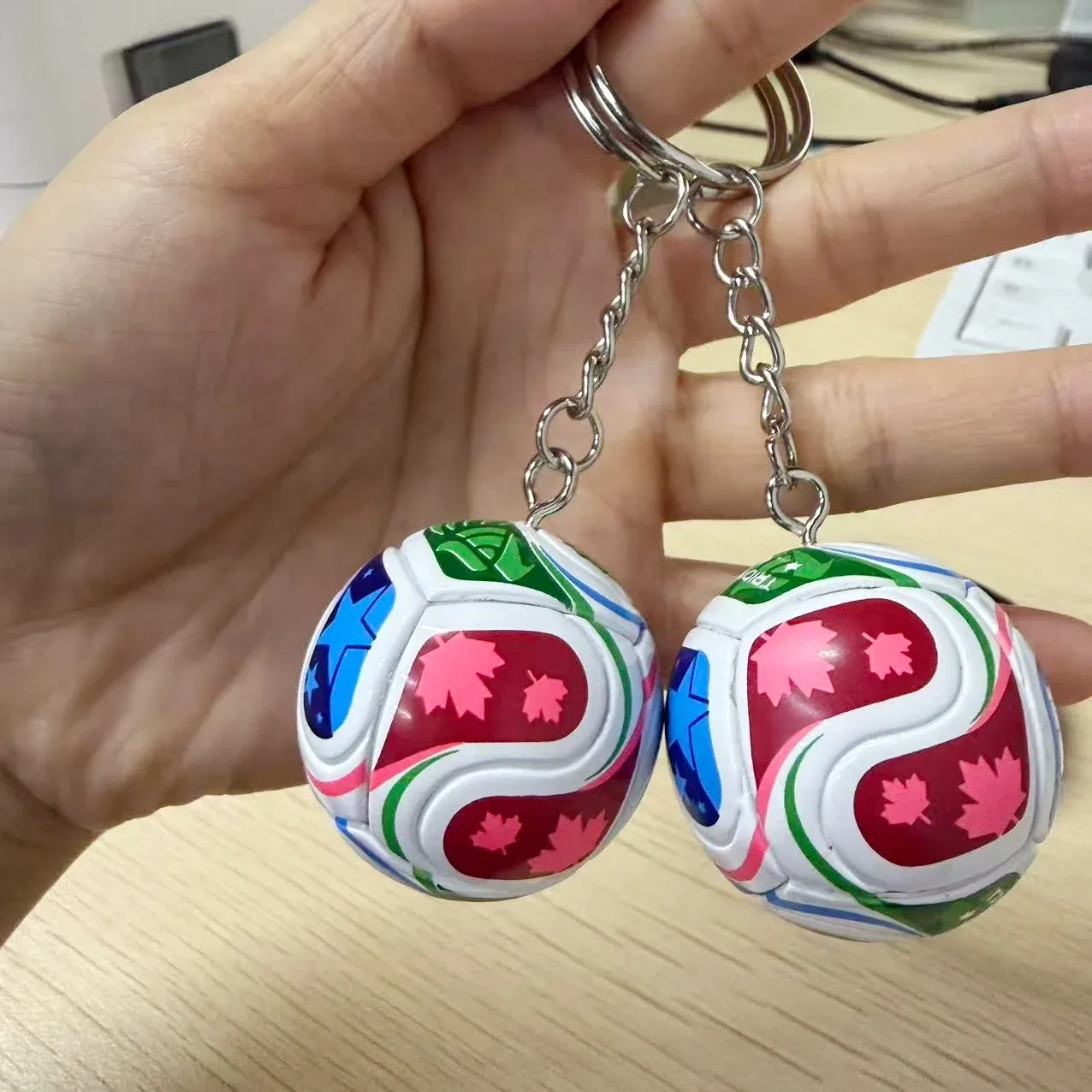 3D PU Leather Football Keychain for Soccer Fans - Durable Bag Pendant Keyring Gift for Men, Women, and Boyfriends - Sports Souvenir Accessory thumbnail 1