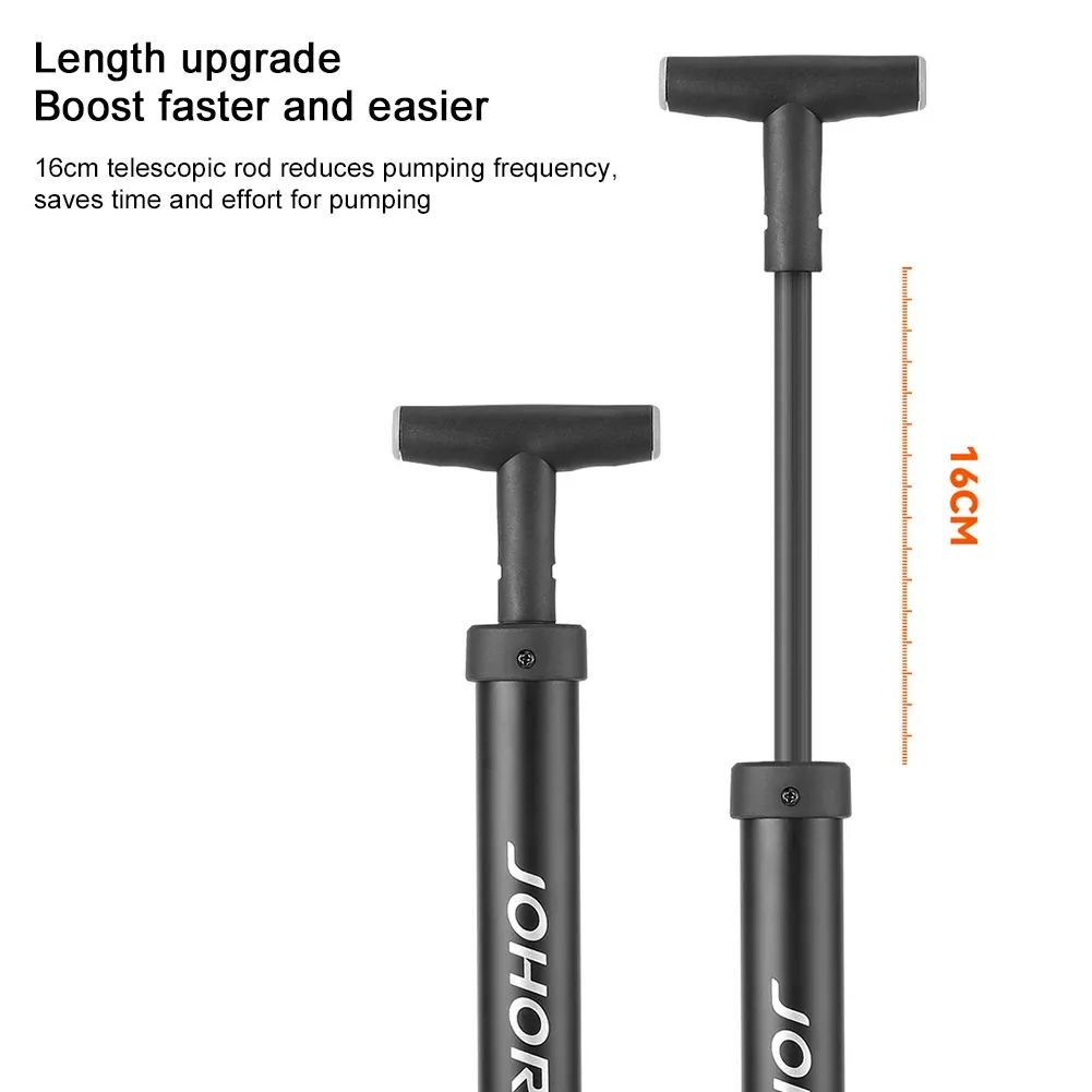 Portable Bicycle Pump & Ball Inflator: Compact Hand Air Pump for Soccer, Basketball, Volleyball with Real-time Pressure Monitoring and Rotating Nozzle thumbnail 5