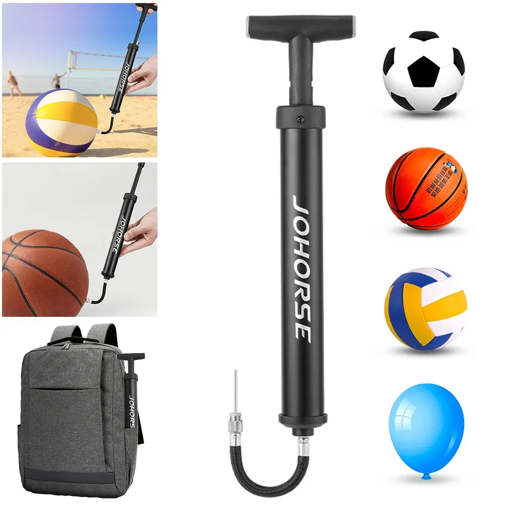 Portable Bicycle Pump & Ball Inflator: Compact Hand Air Pump for Soccer, Basketball, Volleyball with Real-time Pressure Monitoring and Rotating Nozzle thumbnail 2