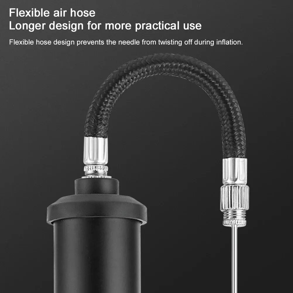 Portable Bicycle Pump & Ball Inflator: Compact Hand Air Pump for Soccer, Basketball, Volleyball with Real-time Pressure Monitoring and Rotating Nozzle showcase 12