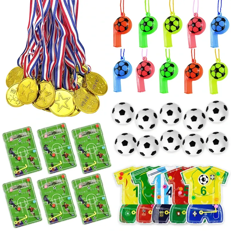 Soccer Football Party Favors for Kids - Theme Bracelets, Keychain, Maze Game Toys - Ideal for Birthday Pinata Fillers & Christmas Gifts thumbnail 6