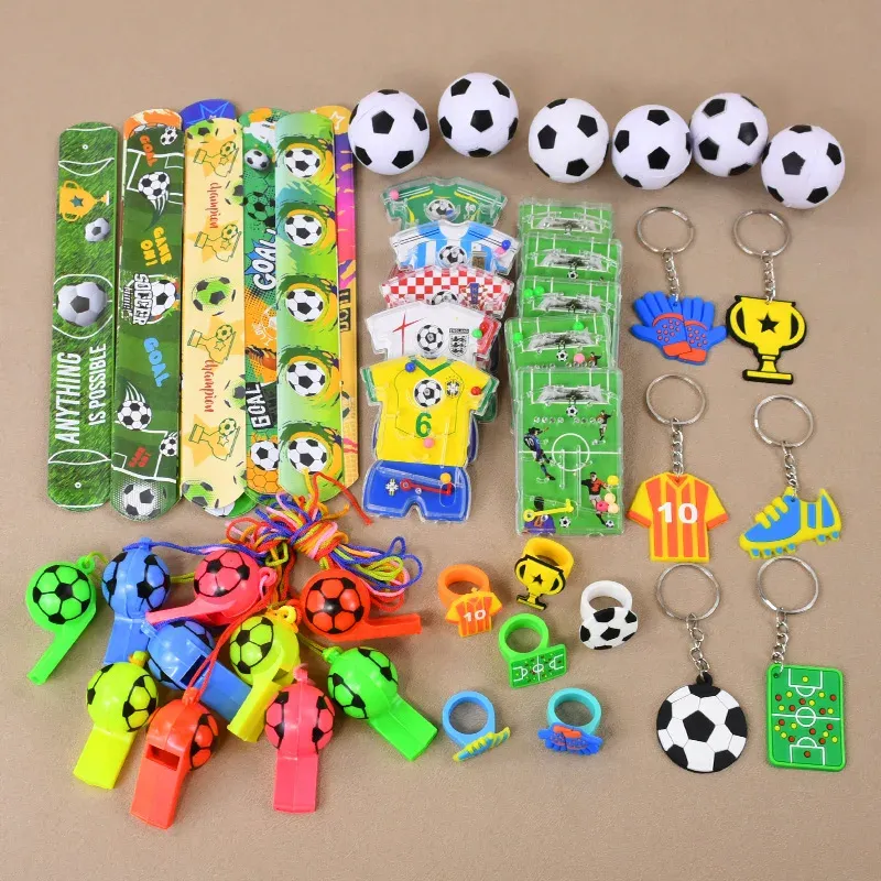 Soccer Football Party Favors for Kids - Theme Bracelets, Keychain, Maze Game Toys - Ideal for Birthday Pinata Fillers & Christmas Gifts showcase 1