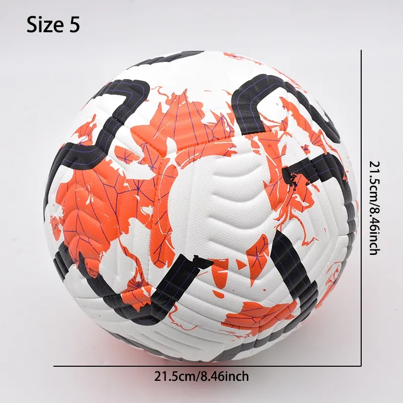 Official Size 5 PU Leather Soccer Ball - Machine-Stitched for Outdoor Match Play & Training - Durable Football for All Ages showcase 4