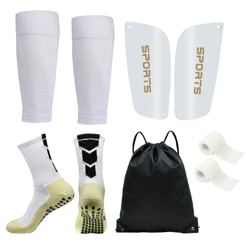 5-Piece Sports Training Set: Football Socks, Leg Guards, Shin Pads, Bandages & Drawstring Bag for Men & Women - One Size Fits Most (EU 38-46) showcase 8
