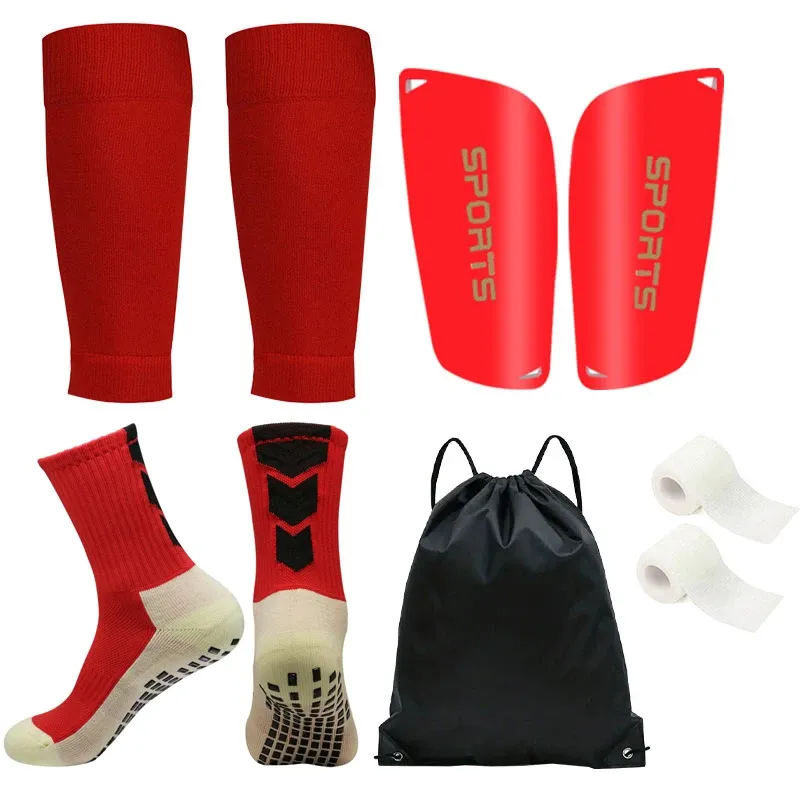 5-Piece Sports Training Set: Football Socks, Leg Guards, Shin Pads, Bandages & Drawstring Bag for Men & Women - One Size Fits Most (EU 38-46) thumbnail 3