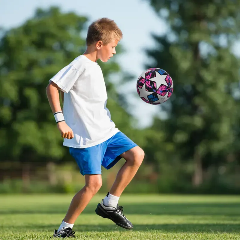 Professional Size 5 & 4 Soccer Ball for Outdoor Sports, Match Play, and Training - Durable PU Material, Seamless Design for Enhanced Performance thumbnail 5