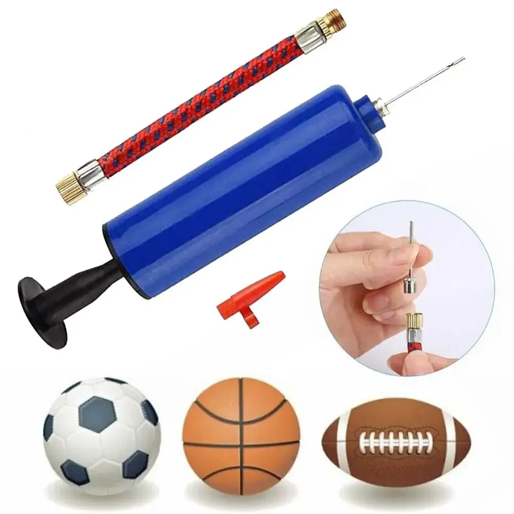 Portable Hand Air Pump Inflator Kit with Needle - 10 Piece Set for Soccer, Basketball, Football, Volleyball Balls & Bicycle Tires thumbnail 3
