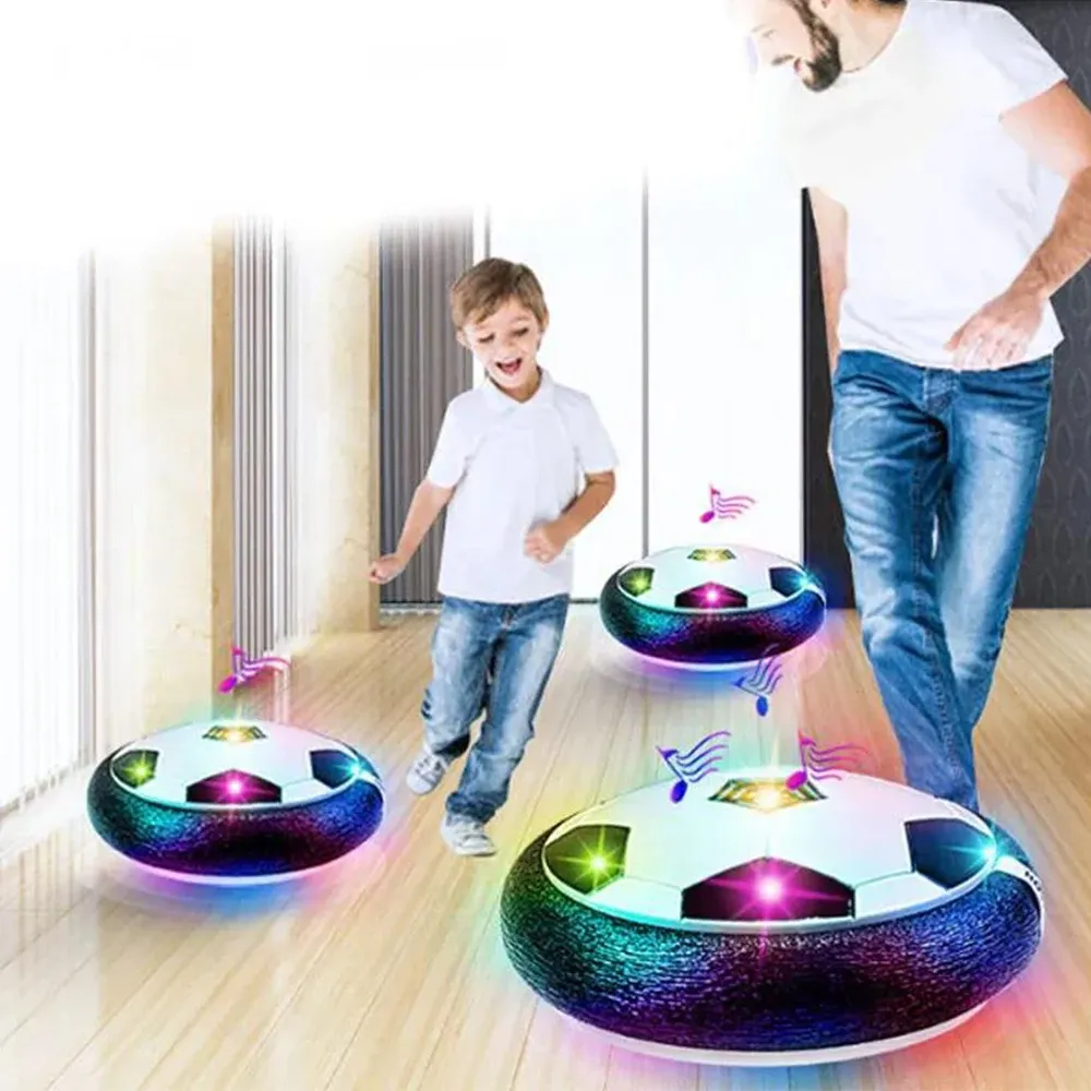 Hover Soccer Ball Toy for Kids with LED Lights & Music - Indoor/Outdoor Floating Football Game for Children, Teens, and Adults - Safe Foam Bumper Design thumbnail 1