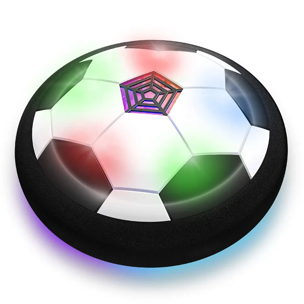 LED Hover Soccer Ball for Kids - Indoor Outdoor Air Power Training Football Toy with Foam Bumper, Flashing Lights, Smooth Gliding - Fun Sport Game Gift showcase 1