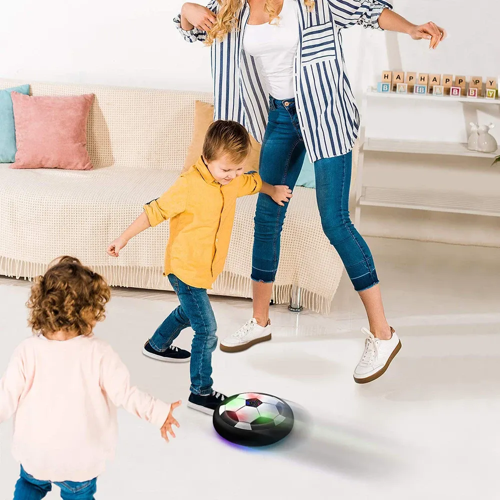 LED Hover Soccer Ball for Kids - Indoor Outdoor Air Power Training Football Toy with Foam Bumper, Flashing Lights, Smooth Gliding - Fun Sport Game Gift showcase 6