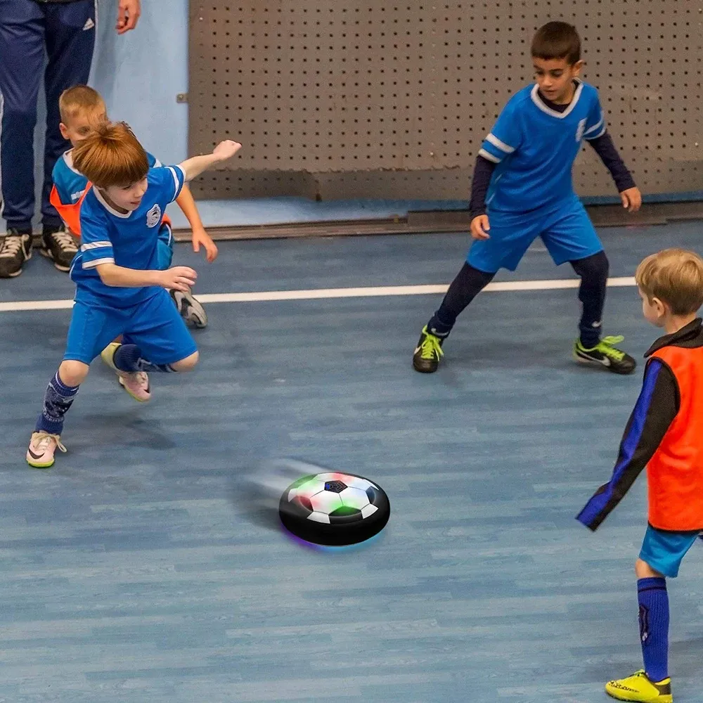 LED Hover Soccer Ball for Kids - Indoor Outdoor Air Power Training Football Toy with Foam Bumper, Flashing Lights, Smooth Gliding - Fun Sport Game Gift thumbnail 5