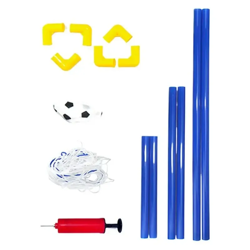 HOMEFISH Mini Folding Football Soccer Goal Net Set with Pump for Kids Indoor Outdoor Sports Game Toy, Durable PVC Pipe, Easy Assembly, Ages 3+ thumbnail 2