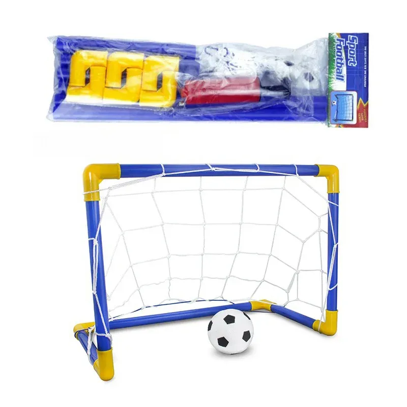 HOMEFISH Mini Folding Football Soccer Goal Net Set with Pump for Kids Indoor Outdoor Sports Game Toy, Durable PVC Pipe, Easy Assembly, Ages 3+ showcase 8