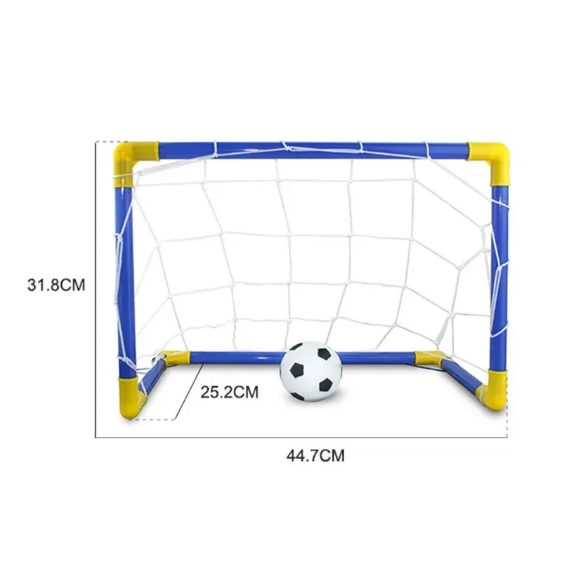 HOMEFISH Mini Folding Football Soccer Goal Net Set with Pump for Kids Indoor Outdoor Sports Game Toy, Durable PVC Pipe, Easy Assembly, Ages 3+ showcase 9