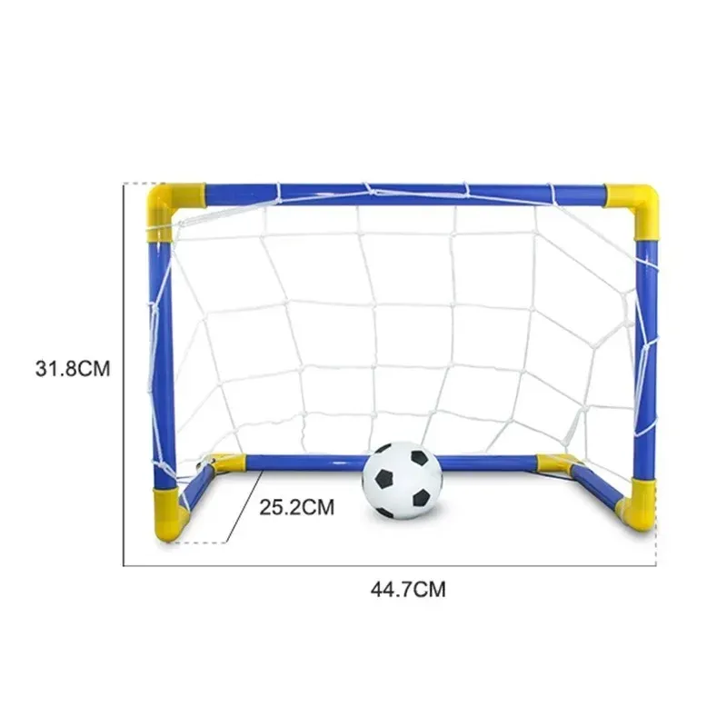 HOMEFISH Mini Folding Football Soccer Goal Net Set with Pump for Kids Indoor Outdoor Sports Game Toy, Durable PVC Pipe, Easy Assembly, Ages 3+ showcase 10