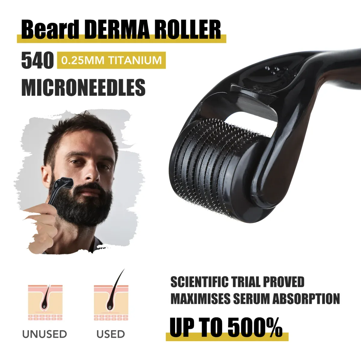 Complete Beard Growth Kit for Men: Natural Essential Oil, Moisturizing Balm, Growth Roller Comb, Styling Scissors, and Boar Bristle Brush for Full Beard Styling and Care showcase 10