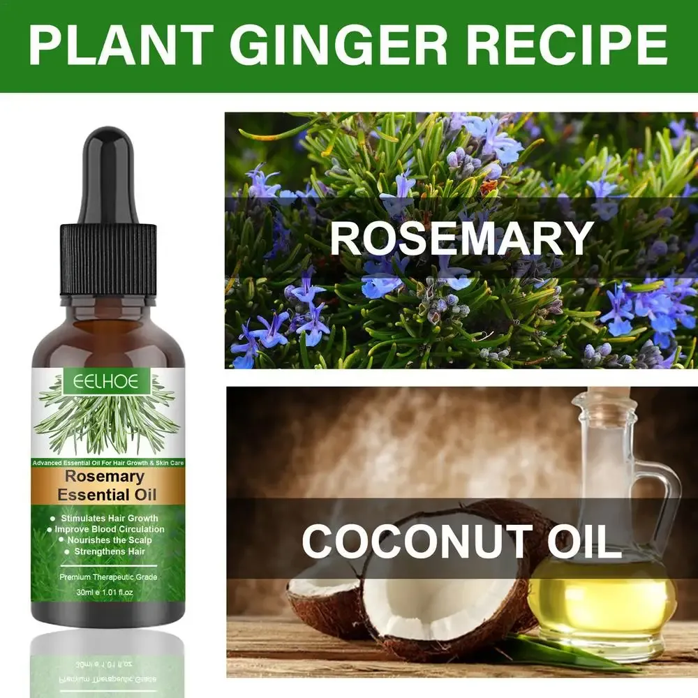 Rosemary Essential Oil for Hair Growth - Organic Scalp Treatment for Stronger, Shinier, Healthier Hair - Nourishing & Moisturizing Formula showcase 2
