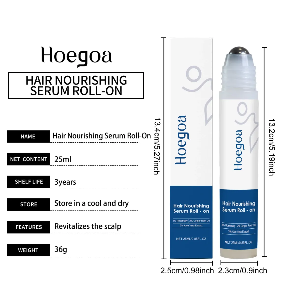 Ginger Hair Growth Oil Roller Serum for Stronger Roots & Scalp Treatment - Anti-Hair Loss Essence for Thicker, Shinier Hair - 25ml showcase 9