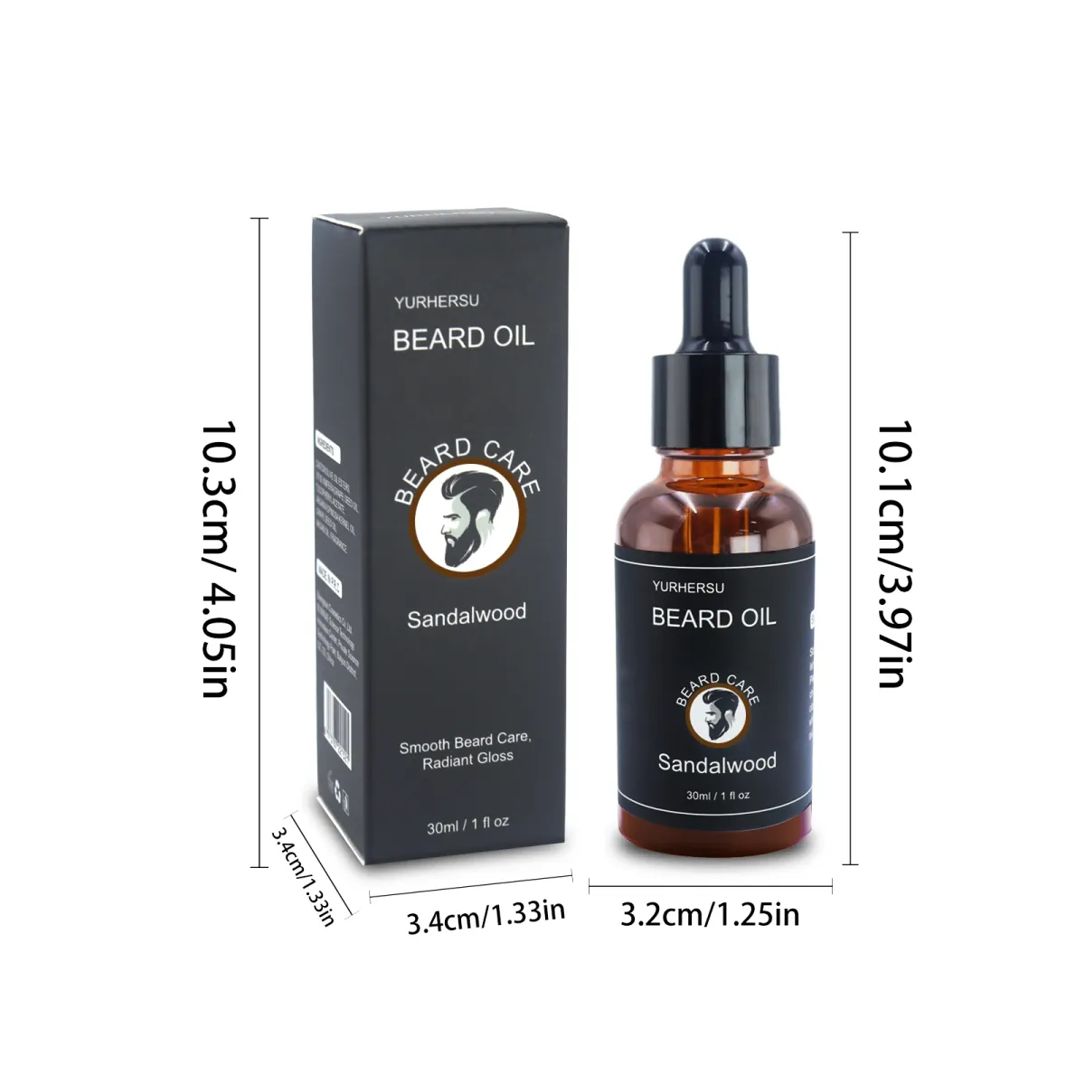 YURHERSU 30ml Beard Growth Oil for Men - Natural Formula for Thicker, Softer, Smoother Facial Hair - Nourishing Beard Care Essential Oil showcase 2