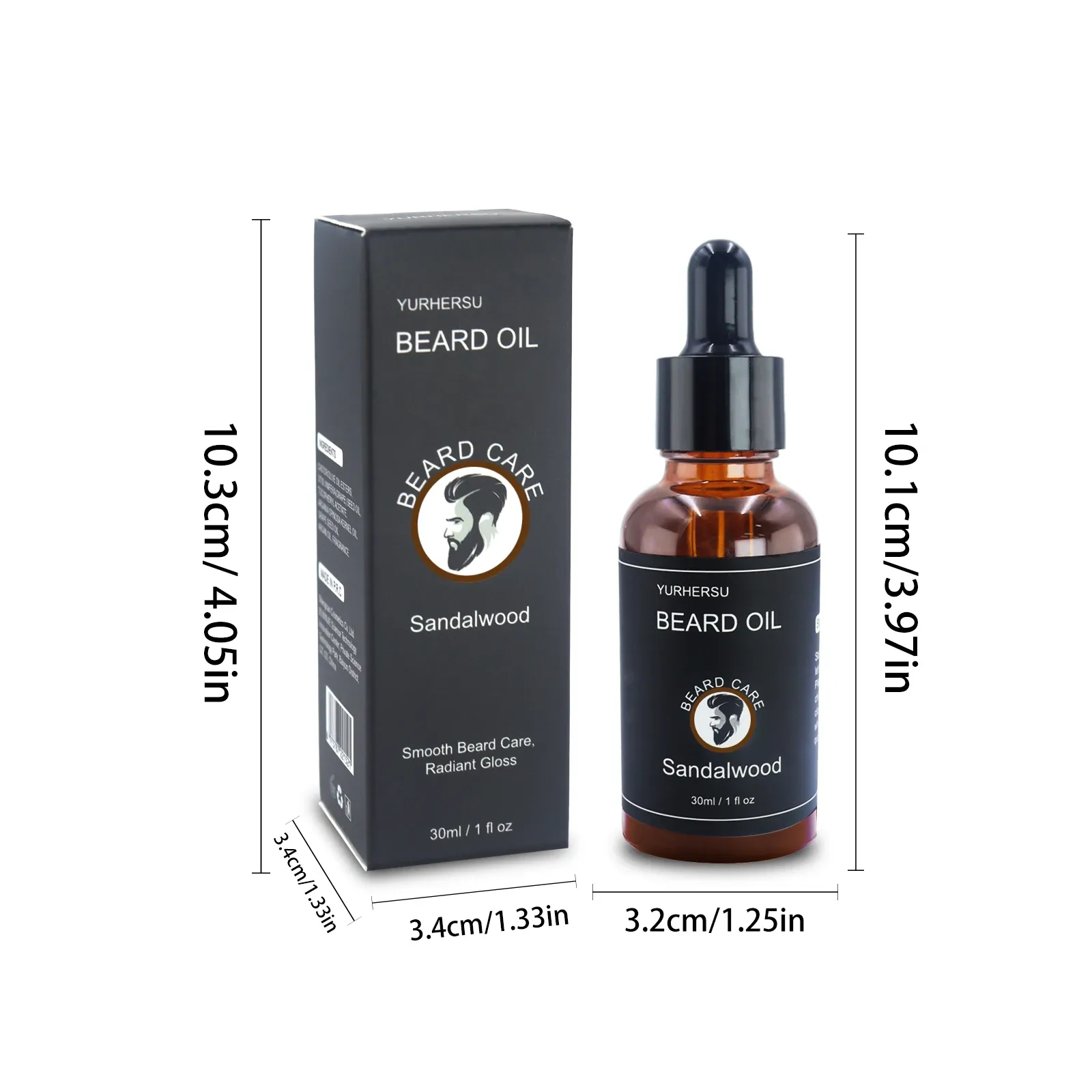 YURHERSU 30ml Beard Growth Oil for Men - Natural Formula for Thicker, Softer, Smoother Facial Hair - Nourishing Beard Care Essential Oil thumbnail 3