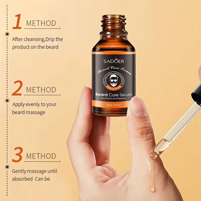 Complete Beard Growth Kit for Men: Natural Enhancer Oil, Moisturizing Balm, Boar Bristle Brush, Styling Comb, and Stainless Steel Scissors for Full Beard Care and Styling showcase 3
