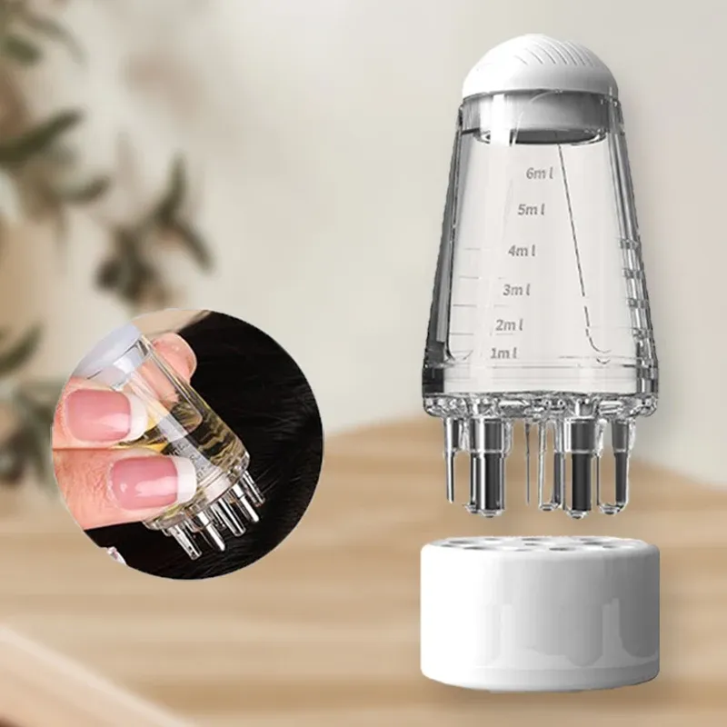 Portable Scalp Applicator Comb for Hair Growth Serum & Medicine - Gentle Massage, Even Liquid Distribution, Reduces Waste showcase 1