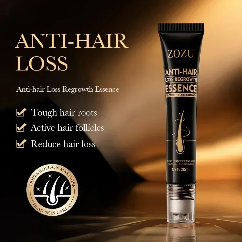 Biotin Hair Growth Oil for Men - Fast Scalp Treatment for Anti Hair Loss, Promotes Thicker, Stronger Hair Growth with Roller Massage Applicator - Image 6
