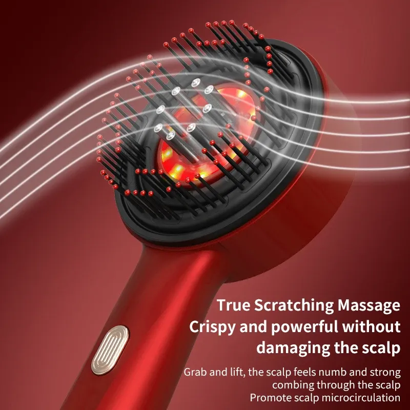 Electric Scalp Massager Comb with Red Light Therapy for Hair Growth | Microcurrent & Vibration | Anti Hair Loss Treatment | 6ML Liquid Applicator | Promotes Circulation & Relaxation showcase 7