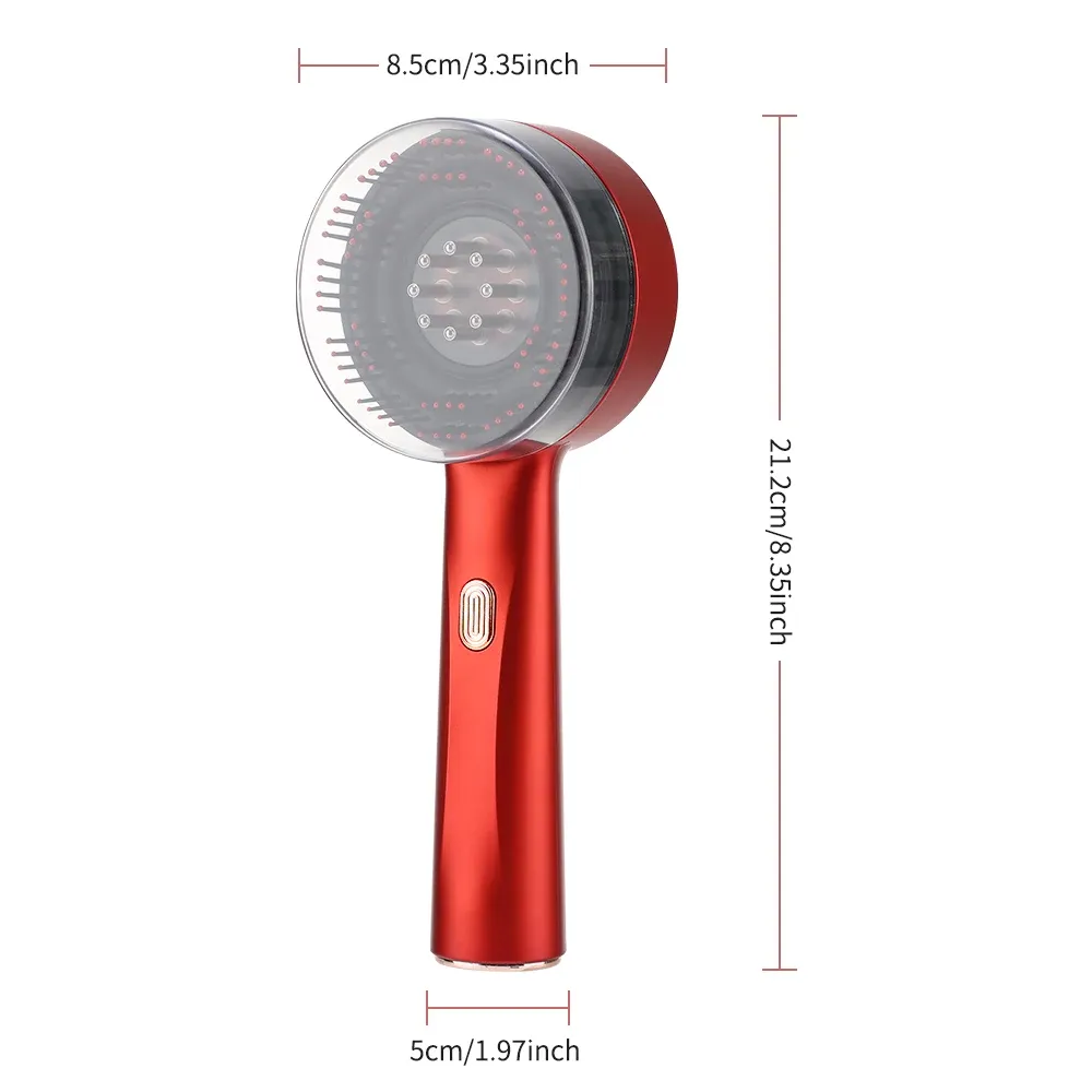 Electric Scalp Massager Comb with Red Light Therapy for Hair Growth | Microcurrent & Vibration | Anti Hair Loss Treatment | 6ML Liquid Applicator | Promotes Circulation & Relaxation showcase 19