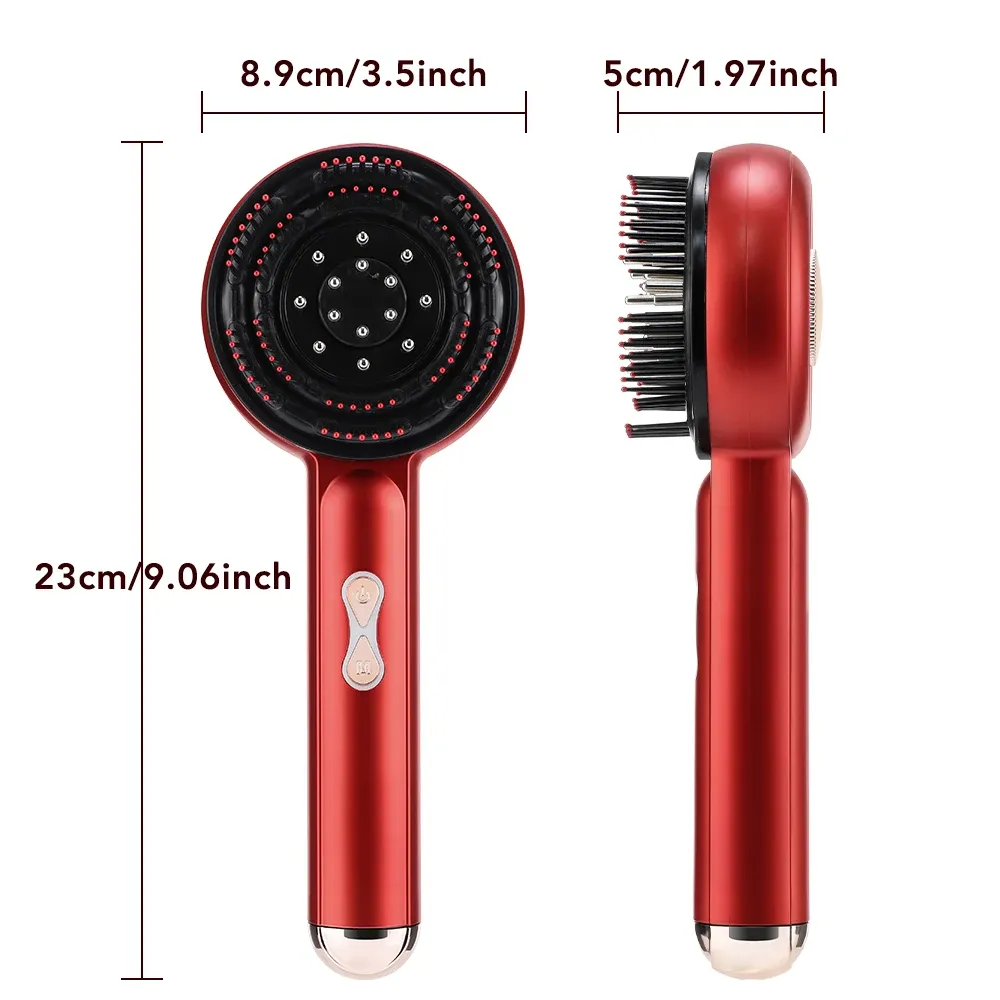 Electric Scalp Massager Comb with Red Light Therapy for Hair Growth | Microcurrent & Vibration | Anti Hair Loss Treatment | 6ML Liquid Applicator | Promotes Circulation & Relaxation showcase 32