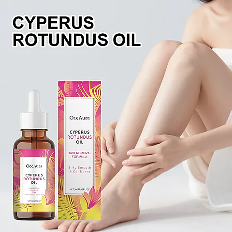Cyperus Rotundus Oil for Hair Removal & Soothing | Inhibits Hair Growth, Moisturizes Skin, Gentle Essential Oil for Smooth, Radiant Skin - 60ml Bottle