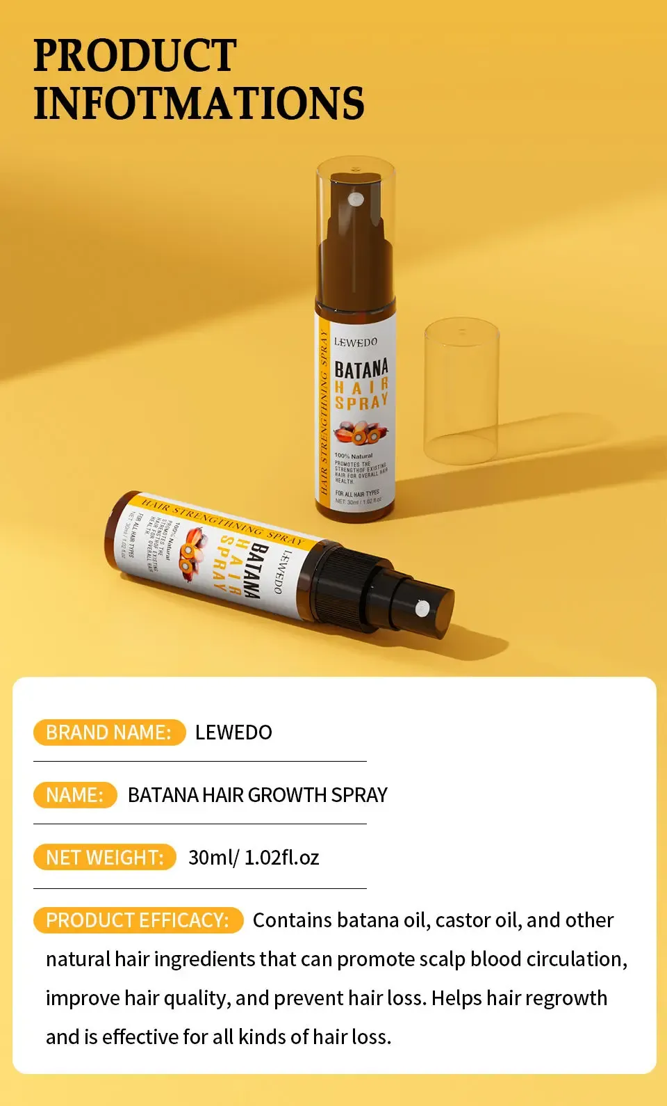 100% Pure Batana Hair Growth Oil & Treatment Set - Natural Anti-Breakage, Frizz Control, Nourishing Hair Thickening Products for All Hair Types showcase 10