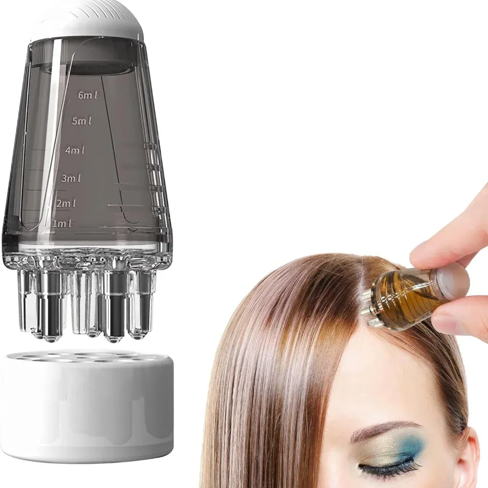 6ml Scalp Applicator Roller Ball Brush for Hair Growth Oils & Medicine - Precise Root Application & Controlled Liquid Flow