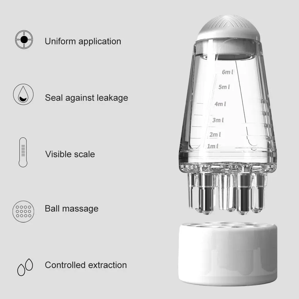 6ml Scalp Applicator Roller Ball Brush for Hair Growth Oils & Medicine - Precise Root Application & Controlled Liquid Flow thumbnail 3