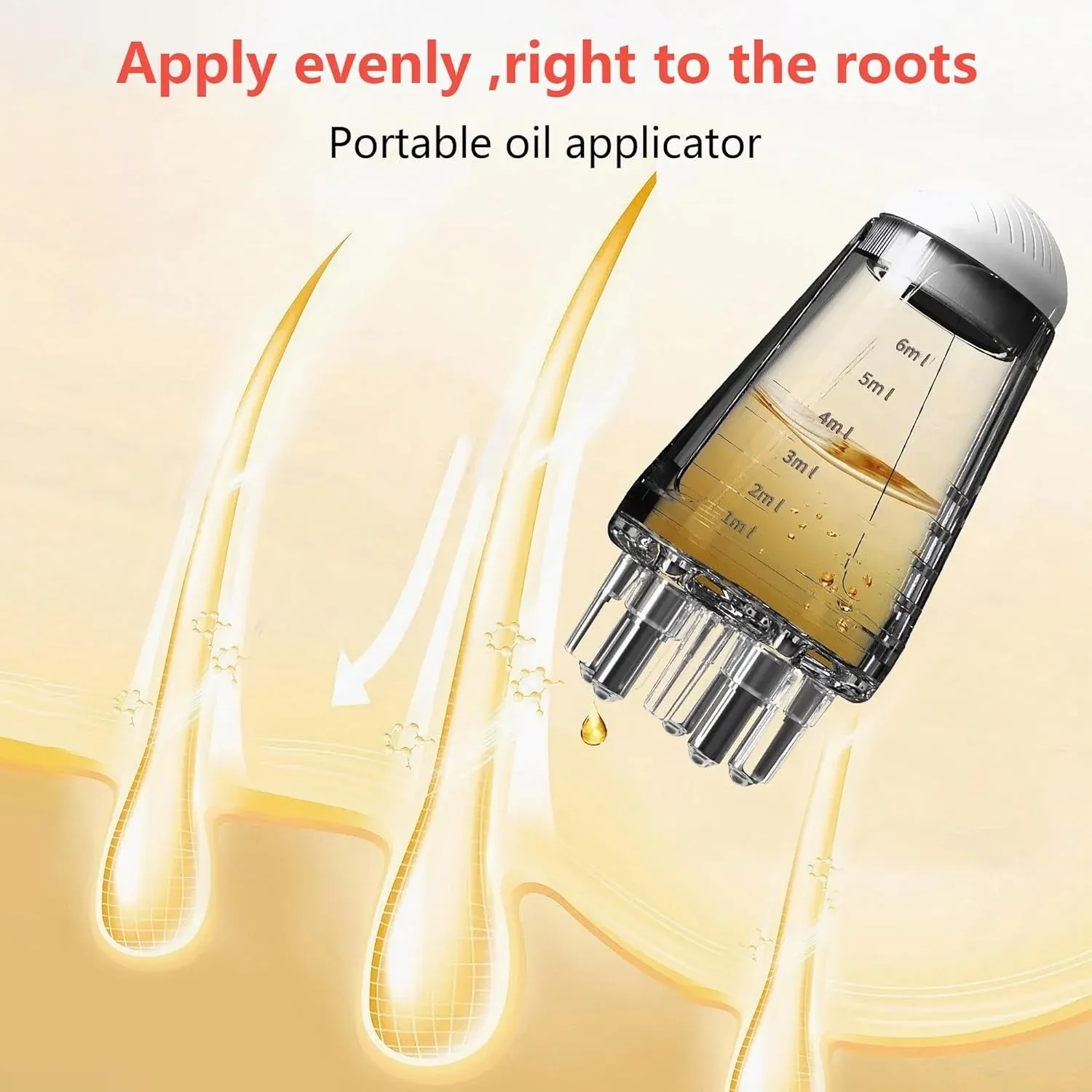 6ml Scalp Applicator Roller Ball Brush for Hair Growth Oils & Medicine - Precise Root Application & Controlled Liquid Flow thumbnail 4